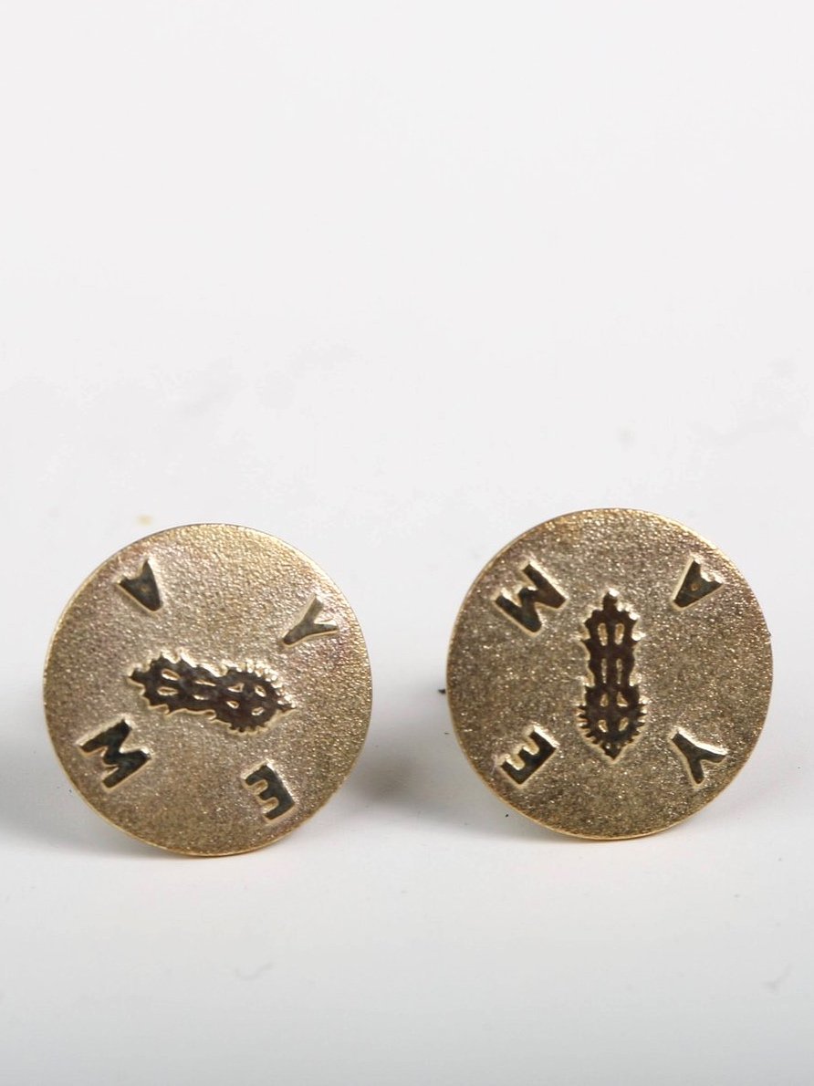 Delicate 9k gold stud earrings featuring Ethiopian heritage meskel cross design for everyday elegance