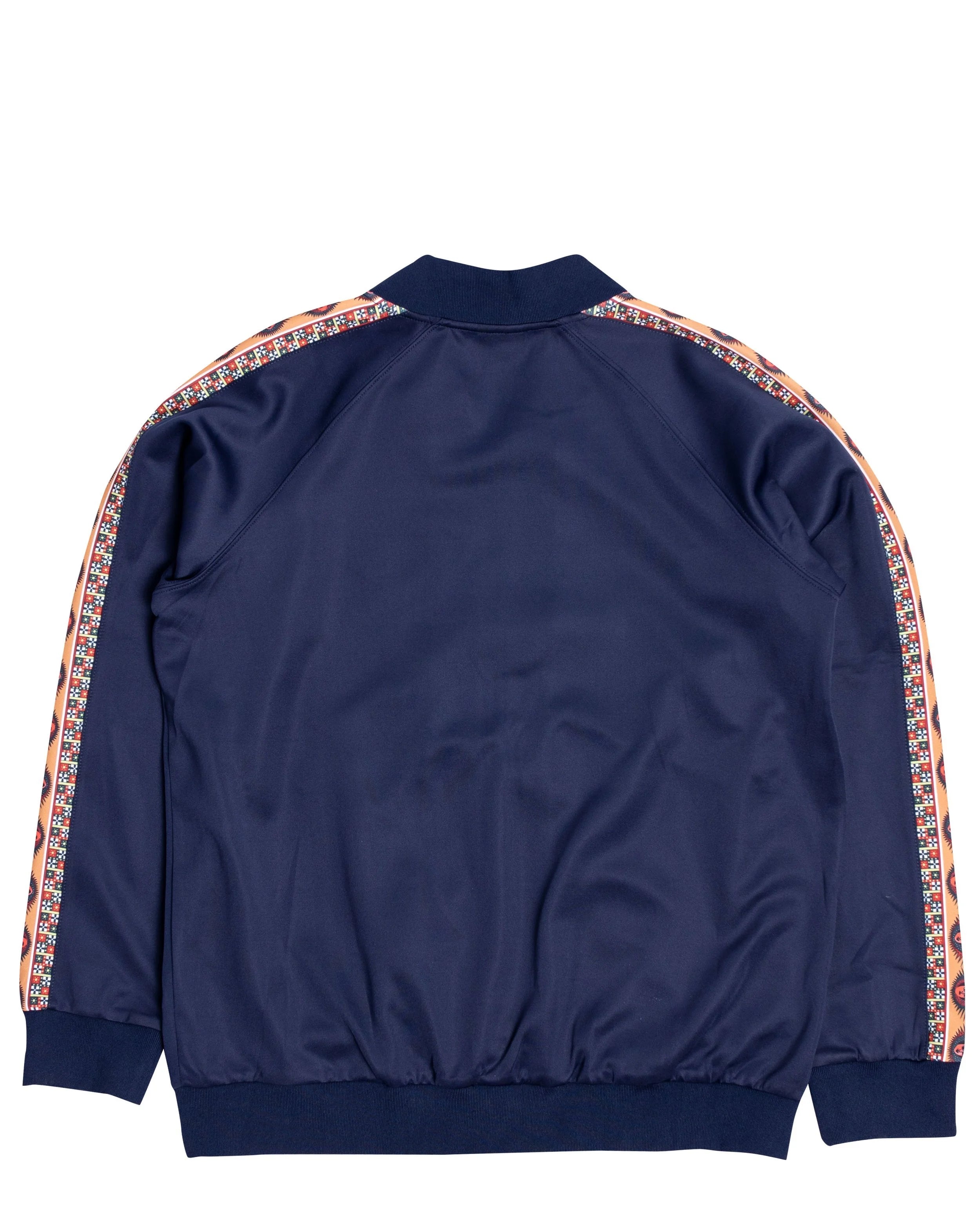 YEMA Classic track jacket in Navy featuring 17th century Abyssinian angels motif