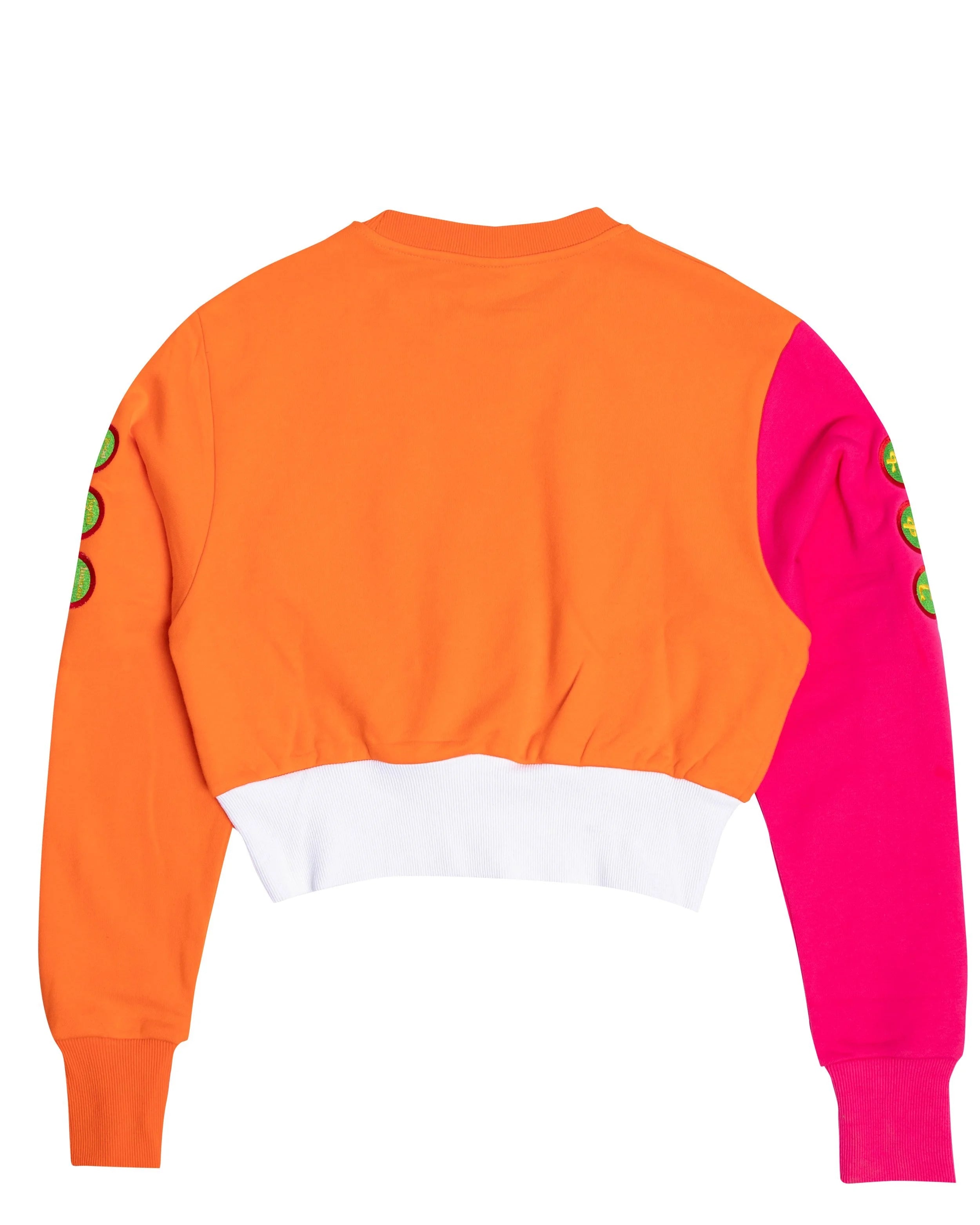 YEMA GJH crop top in Maasai Mara featuring sporty crewneck design and thick ribbed details