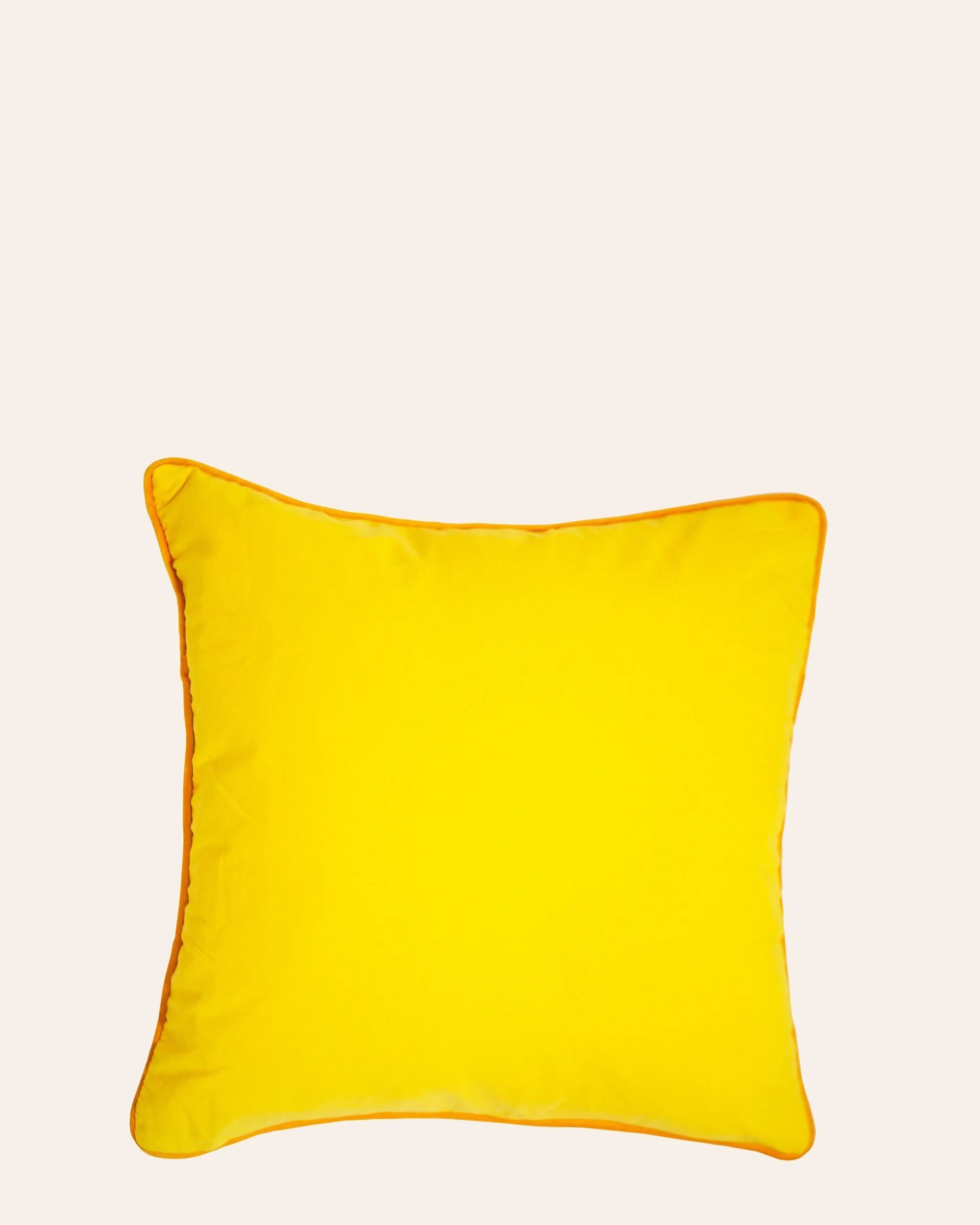 Back view of YEMA pillow case showing zipper closure and premium cotton construction