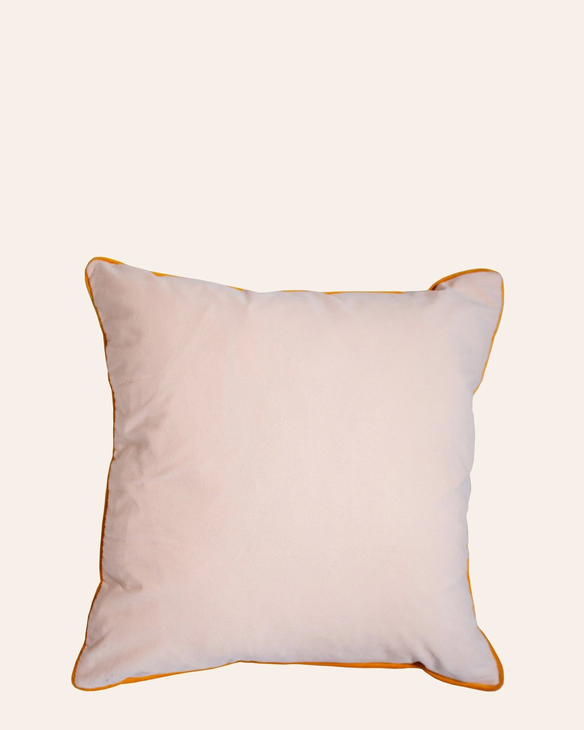 Back view of YEMA pillow case showing zipper closure and premium cotton construction