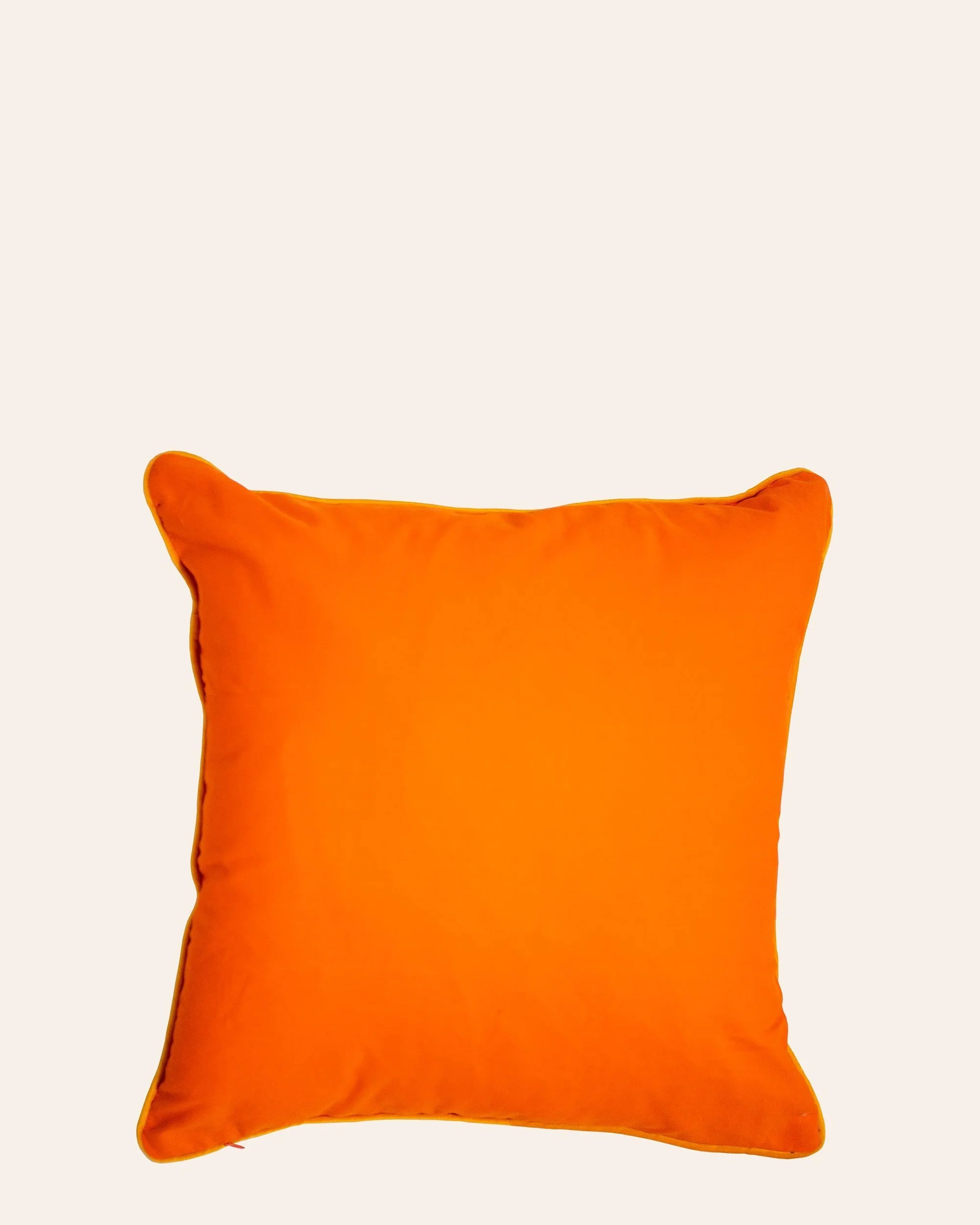 Back view of YEMA pillow case showing zipper closure and premium cotton construction