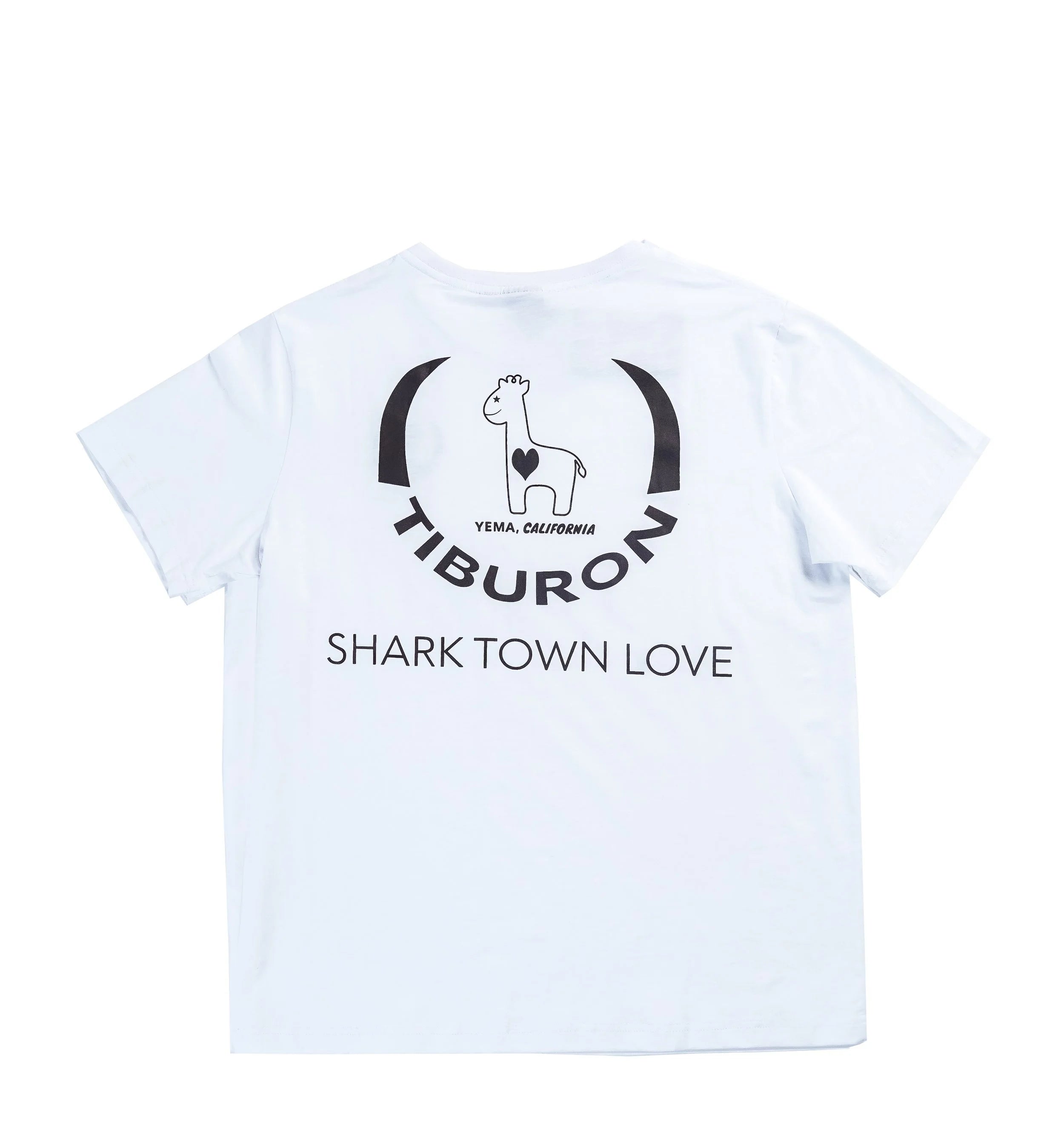 YEMA Tiburon Shark Town Love tee in recycled bamboo featuring STL embroidery logo on chest